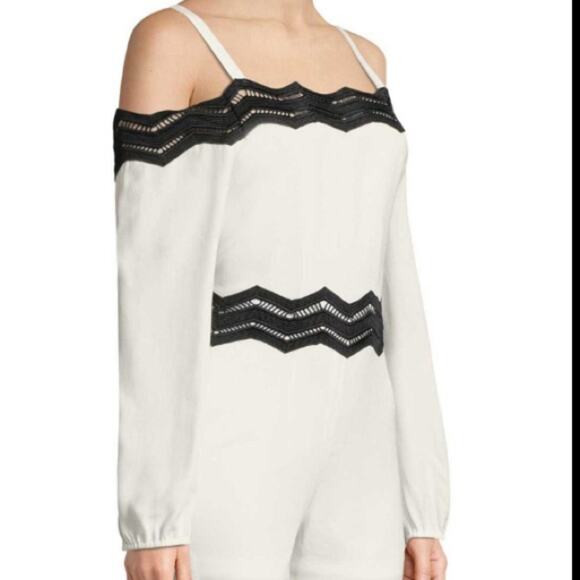 NWT Ramy Brook Natalie cold shoulder romper - Picture 4 of 9